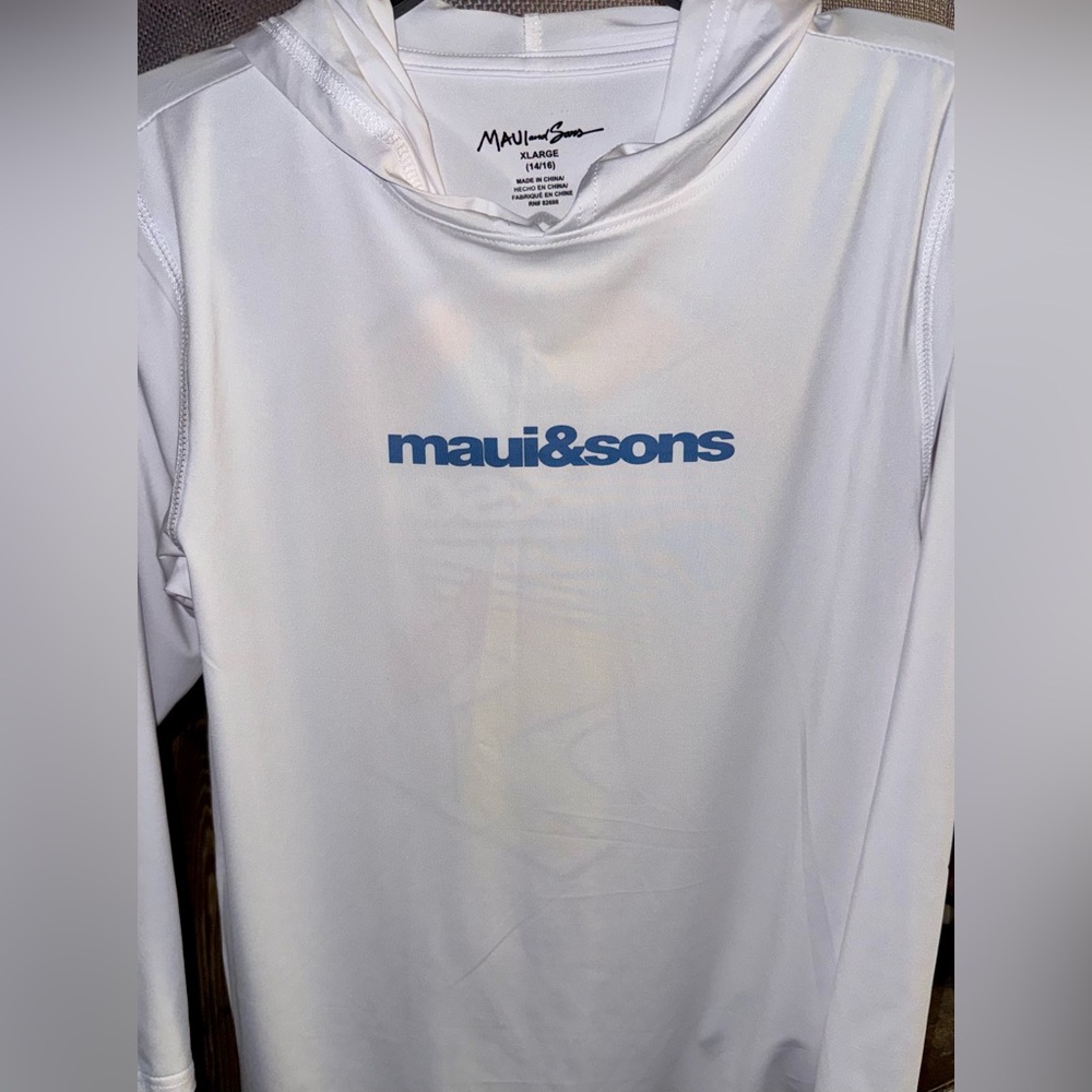 Maui & Sons Boys Sun Shirt UPF 50+ Size XL 14-16